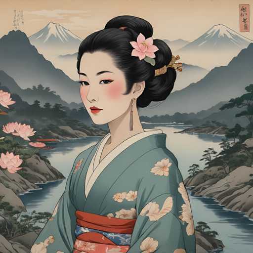 Ukiyo-e style portraits