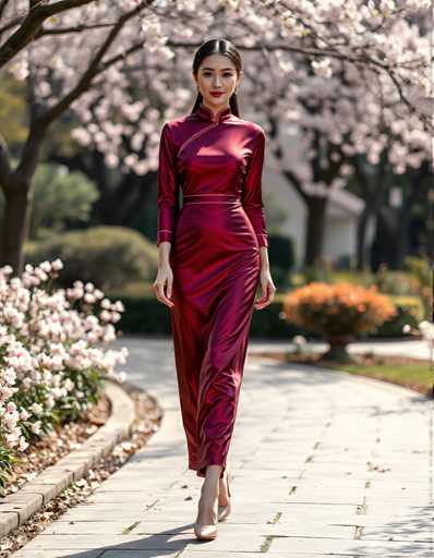 AI girls in silk Qipao