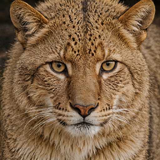A close-up portrait of a brown and white tiger with its eyes open and looking directly at the camera.