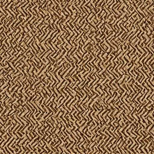 The image shows an abstract pattern composed of diagonal lines and zigzag shapes in various shades of brown. The pattern is not symmetrical but rather has a chaotic yet intriguing design that captures the viewer's attention.