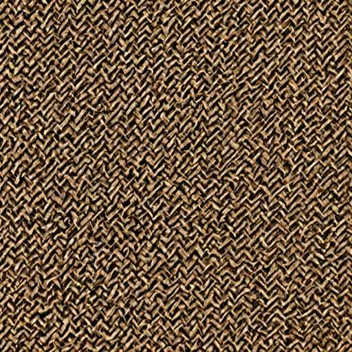 The image shows a close-up view of a woven fabric with a distinctive zigzag pattern. The fabric has a brownish hue and appears to be made from natural fibers such as cotton or linen. The intricate weaving technique is evident in the diagonal lines that create the zigzag pattern, adding texture and depth to the overall design.